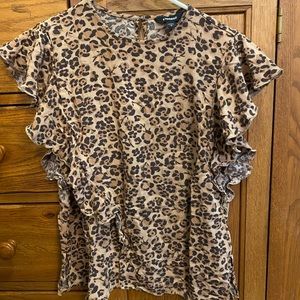 Express cheetah print shirt. Size small
